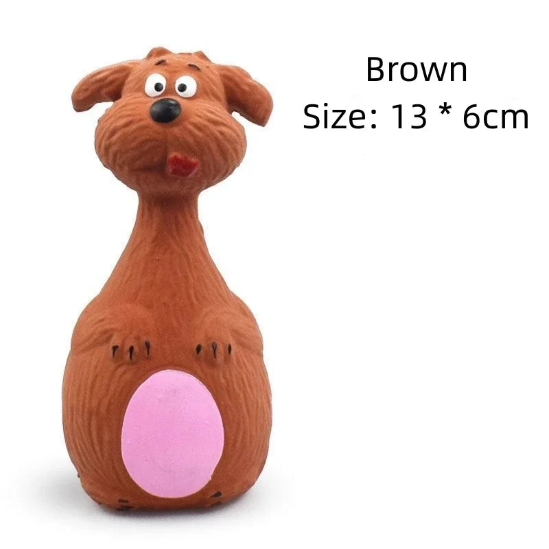 Latex Dog Toys Sound Squeaky Elephant/Cow Animal Chew Pet Rubber Vocal Toys For Small Large Dogs Bite Resistant Interactive Toy