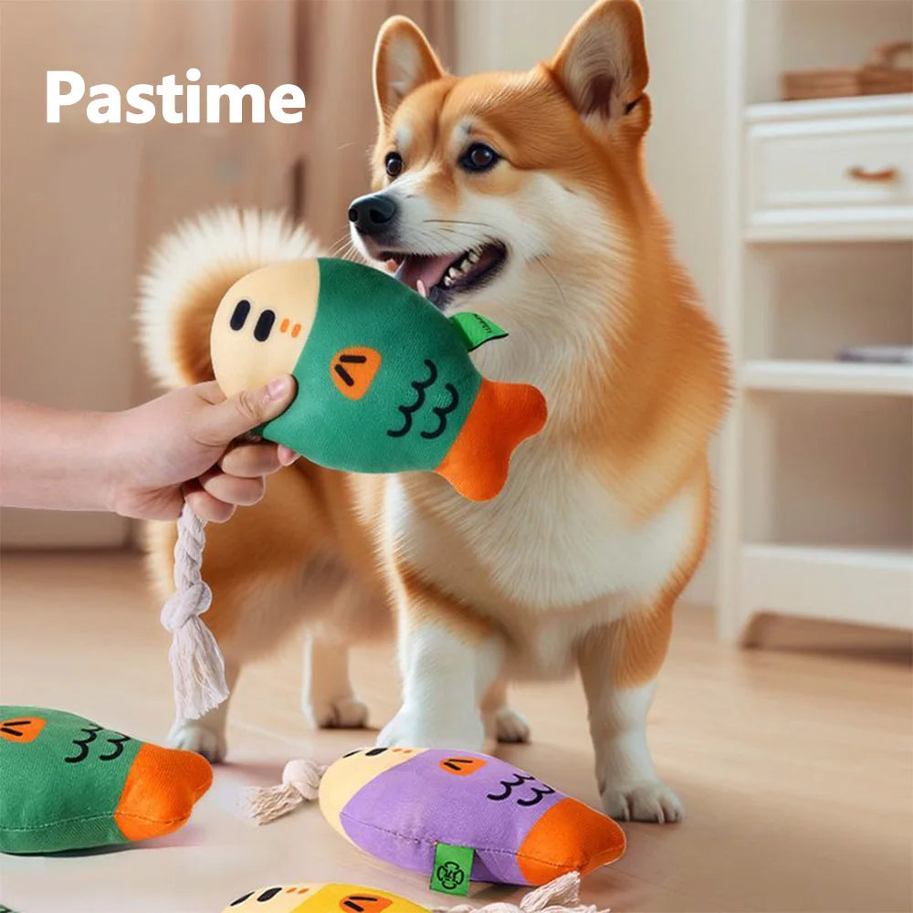 Dog Toys Indestructible Dog Sound Squeaky Toys Animals Shape Pet Soft Plush Chew Molar Training Toy Puppy Bite Teeth Dental Toys