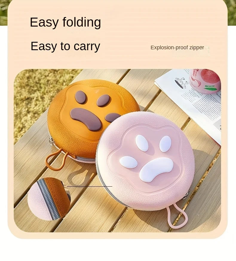 2 in 1 Foldable Silicone Dog Bowl Portable Travel Pet Feeding Double Bowl Easy to Clean for Outdoor Training pet feed supplies