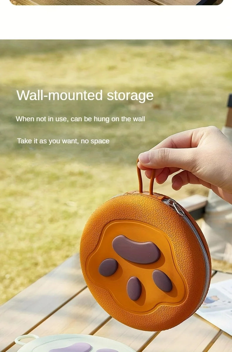 2 in 1 Foldable Silicone Dog Bowl Portable Travel Pet Feeding Double Bowl Easy to Clean for Outdoor Training pet feed supplies