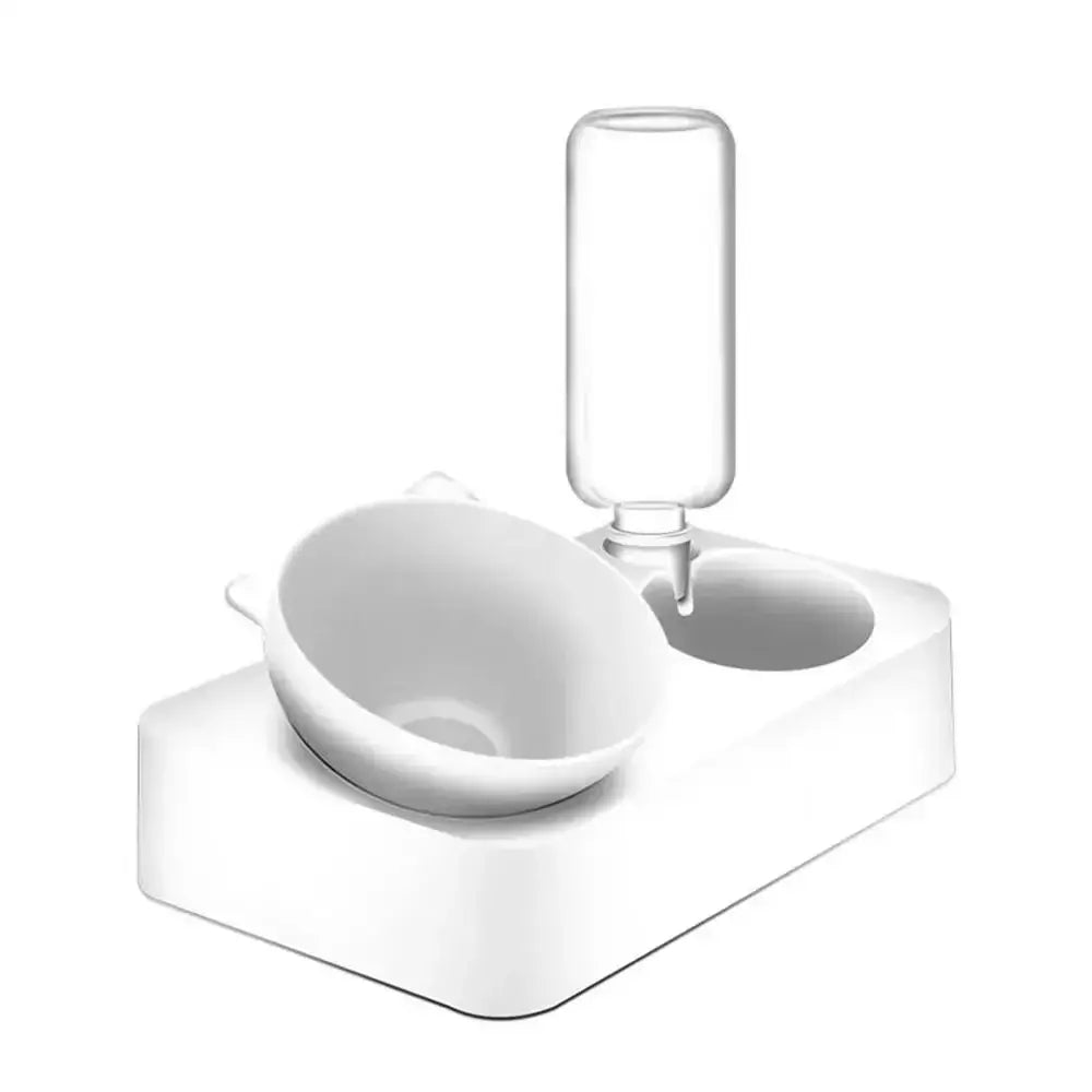 Food & Water Dispenser with Double Pet Bowls for convenient pet feeding
