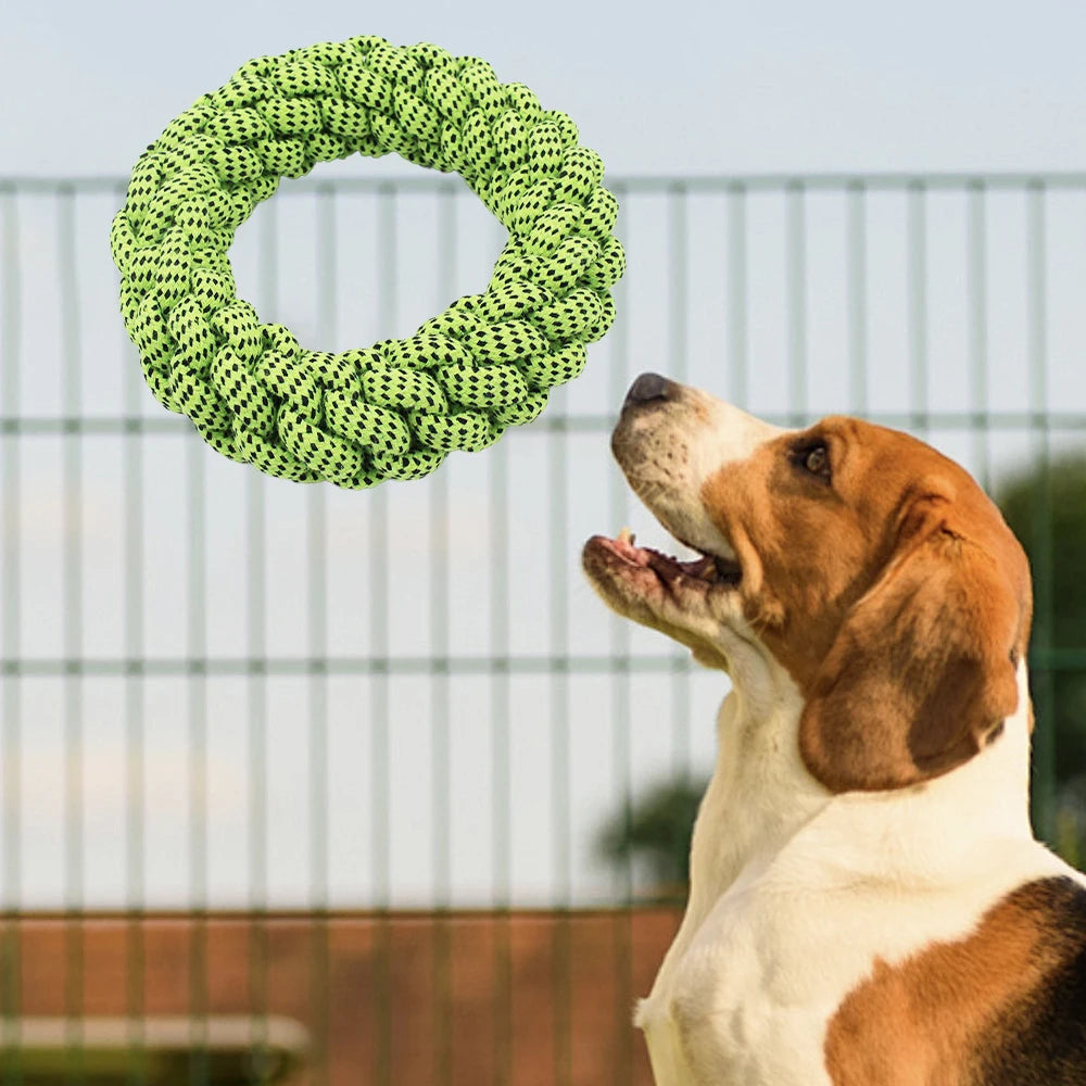 Dog Toy Carrot Knot Rope Ball Cotton Rope Puppy Cleaning Teeth Chew Toy Interactive Durable Braided Bite Resistant Pet Supplies