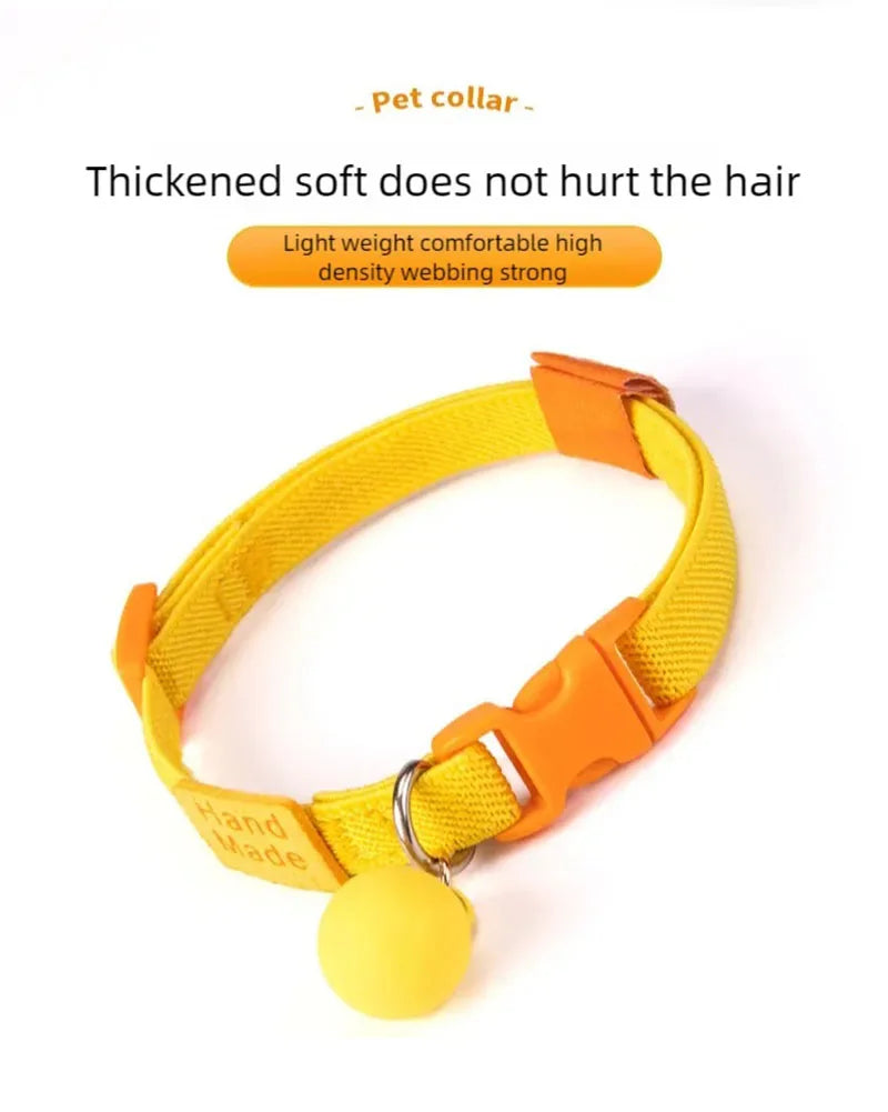 Cat collar with high elasticity, adjustable dog collar, small dog decoration, pet collar