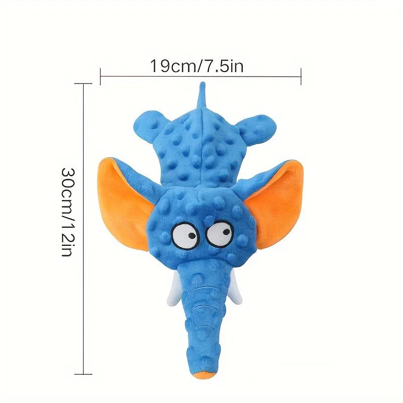 Pet Plush Chew Toy - Voice Animal Shape, Bite Resistant Interactive, Teeth Cleaning Puzzle Toy for Dogs & Cats, Pet Supplies