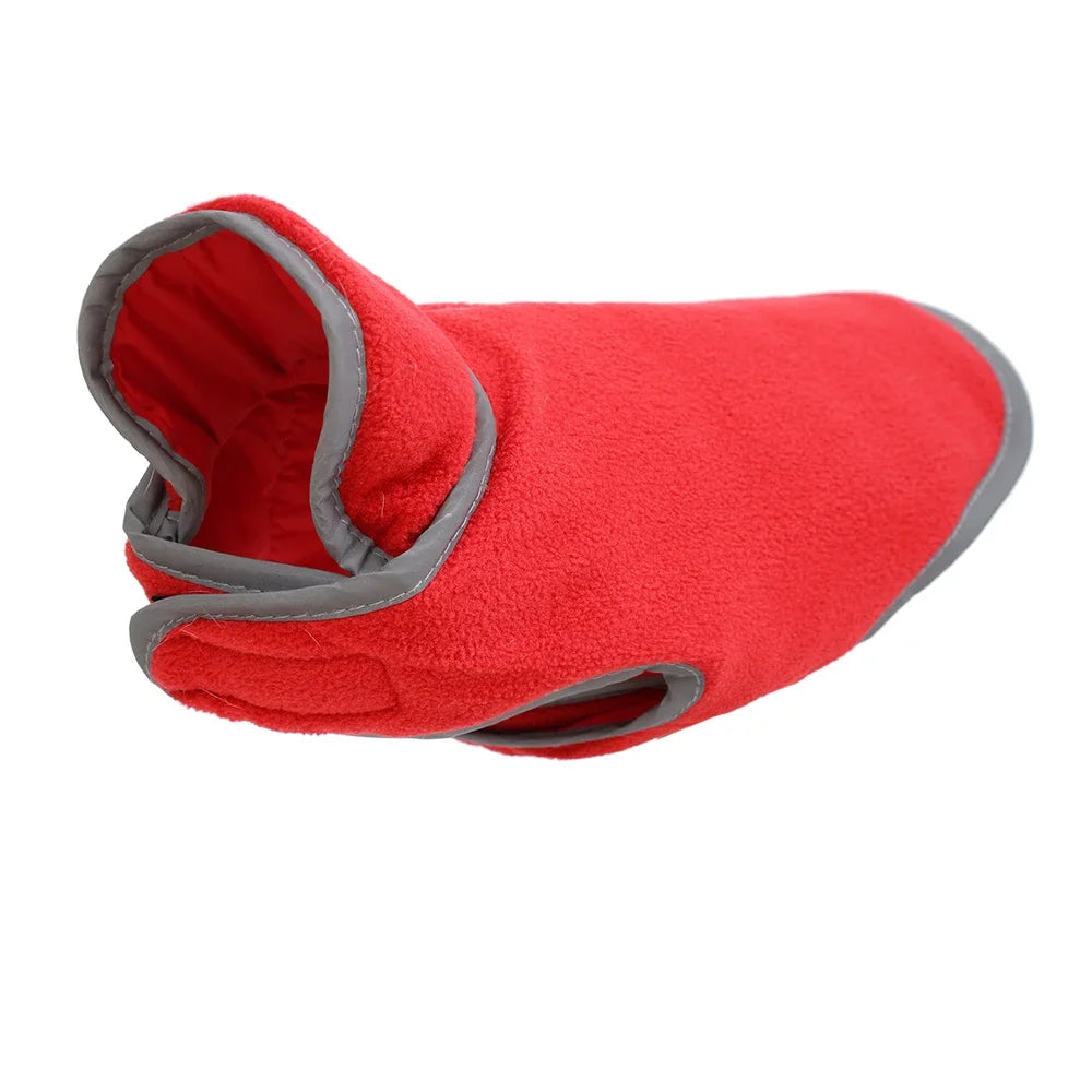 Fleece Warm Pet Clothes For Winter Reversible Cat Jacket With Leash Hole Reflective Waterproof Pets Coat For Puppy Cats Sphynx