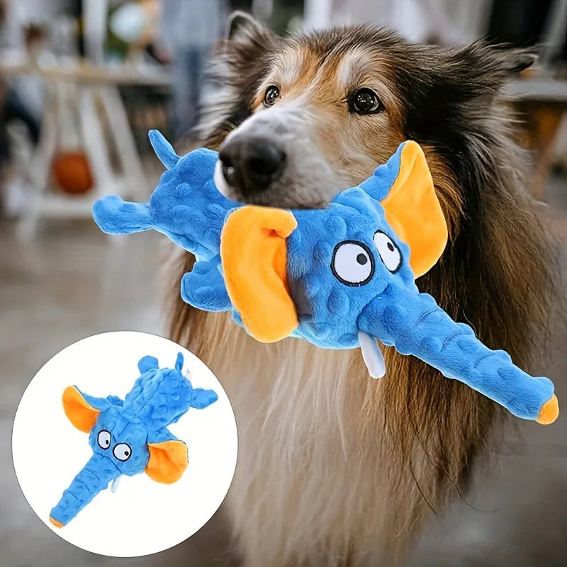 Pet Plush Chew Toy - Voice Animal Shape, Bite Resistant Interactive, Teeth Cleaning Puzzle Toy for Dogs & Cats, Pet Supplies