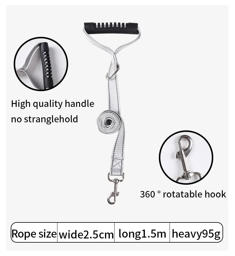 Service Dog Chest Harness No Pull Dog Hook Suitable Large Dog Vest Style Walking Rope Control Dog Strap Accessories Prevent Loss