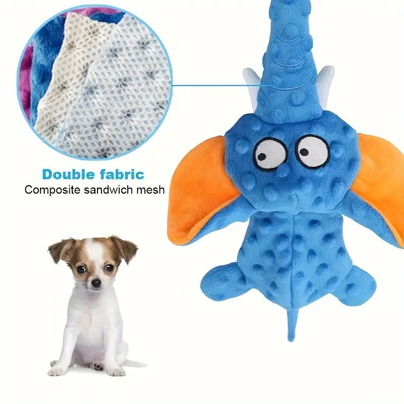 Pet Plush Chew Toy - Voice Animal Shape, Bite Resistant Interactive, Teeth Cleaning Puzzle Toy for Dogs & Cats, Pet Supplies