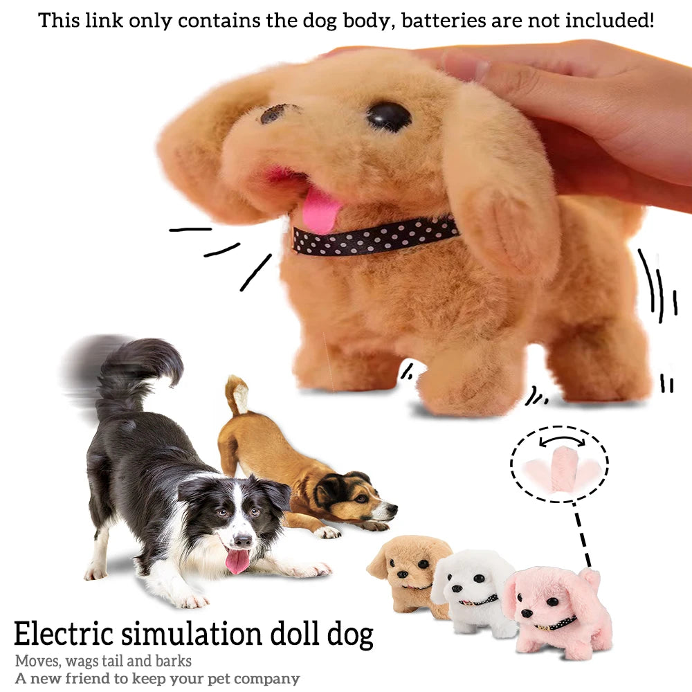Walking Barking & Tail-Wagging Plush Puppy Toy