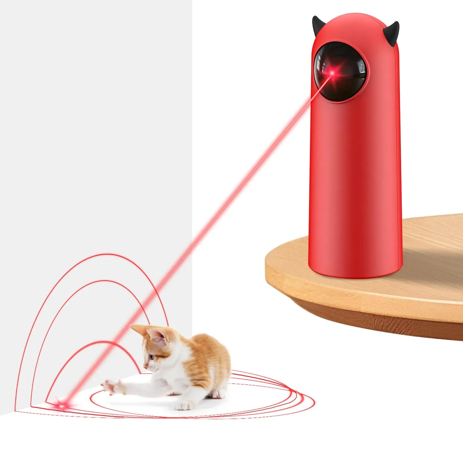 Cat Toys for Indoor Cats, [2025 Newly Upgraded] Real Trajectory Motion Activated Cat Toy, Automatic Laser Pointer Interactive A