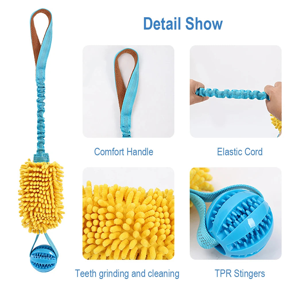 Colorful Bite Rope Wear-resistant Rope Tug Toy for Medium/Large Dogs -Toy with Durable Interactive Hidden Food Toy