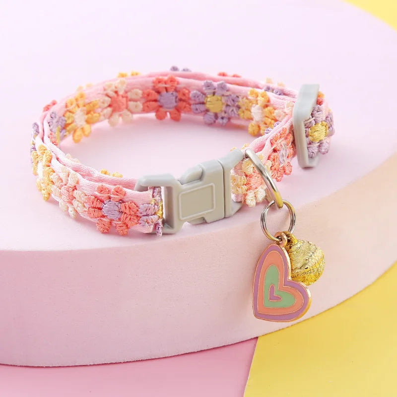 Cat collar with high elasticity, adjustable dog collar, small dog decoration, pet collar