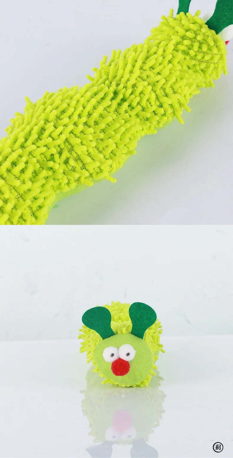 Cat plush toy pet amusing cat to relieve boredom interactive scratch-resistant and bite-resistant green animal toy