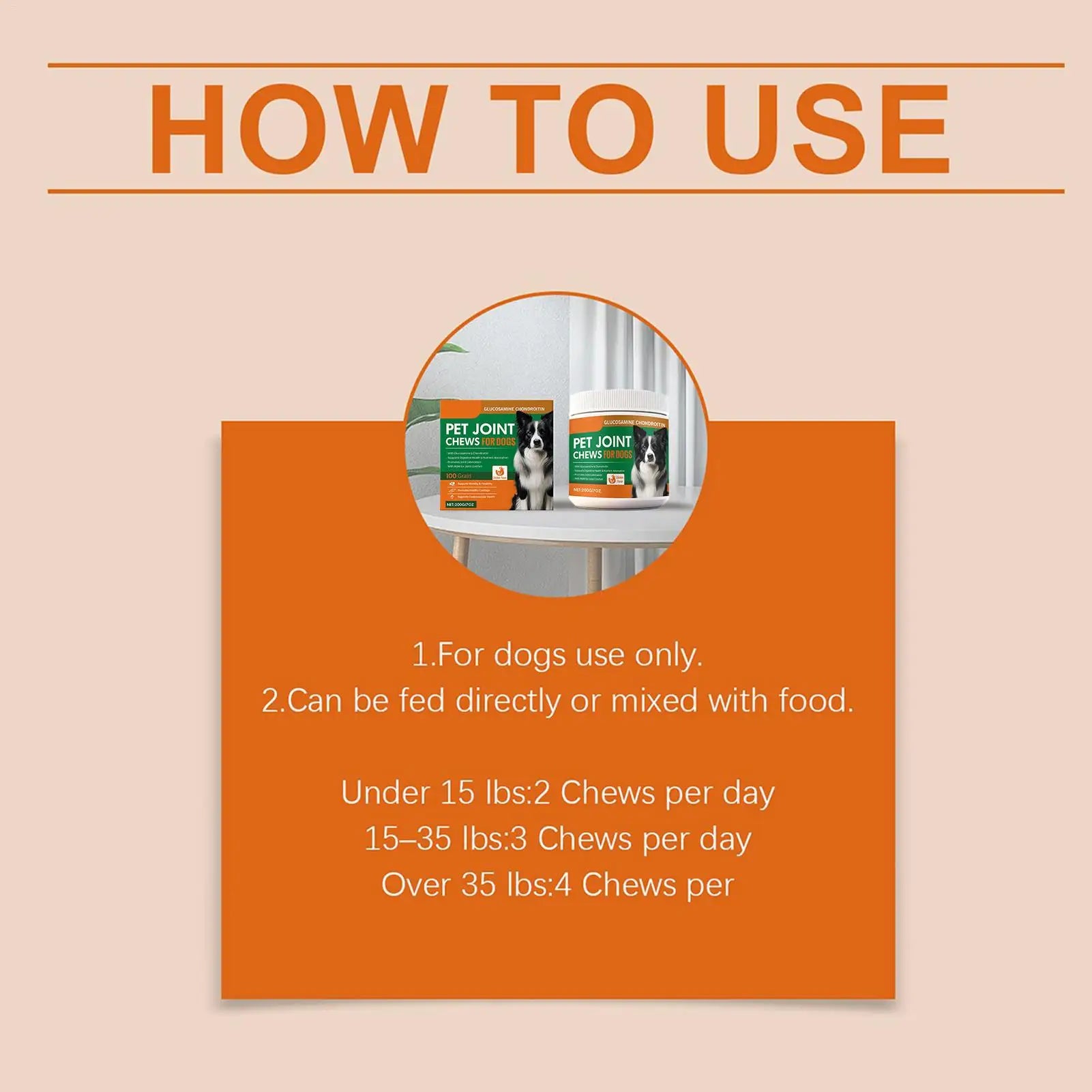 Dog Joint Supplement Chewable Pill Nutrient Pet 100-piece Joint Health For Dogs For Home Travel Daily Care Digestive Absorption