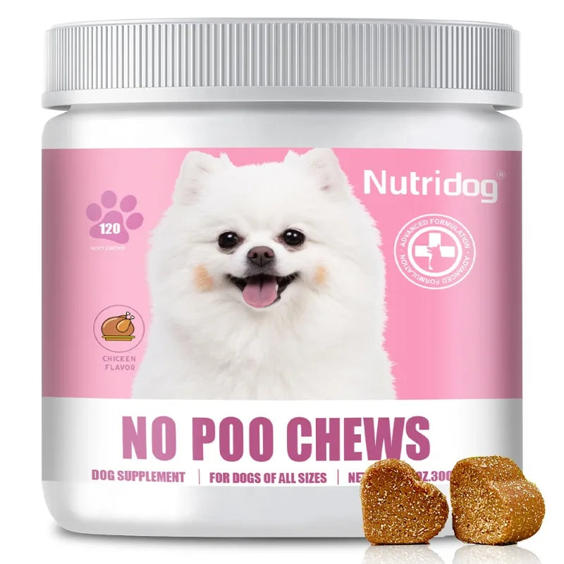 Dog Food No Poop With Probiotics - Reduces stool volume&improves soft stools Supports digestive health for sensitive stomachs