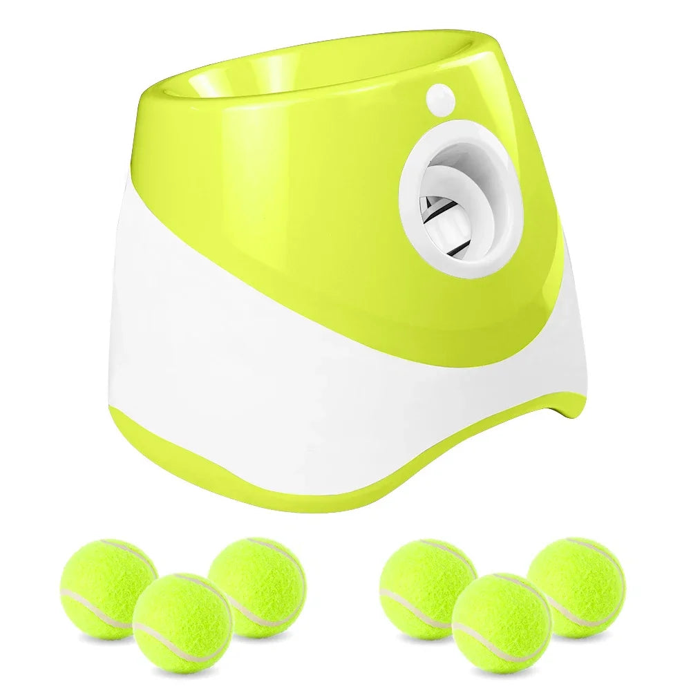 Automatic Dog Ball Launcher, Rechargeable Tennis Ball Thrower for Interactive Training Fetch Play, Fun  Toy for Medium Large Dog