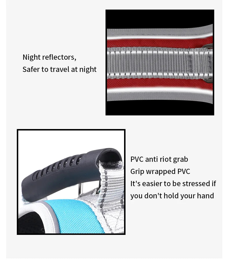 Service Dog Chest Harness No Pull Dog Hook Suitable Large Dog Vest Style Walking Rope Control Dog Strap Accessories Prevent Loss