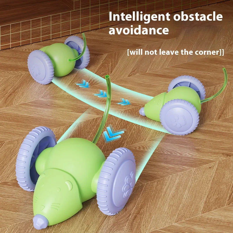 Rechargeable Obstacle-Avoiding Cat Mouse Toy