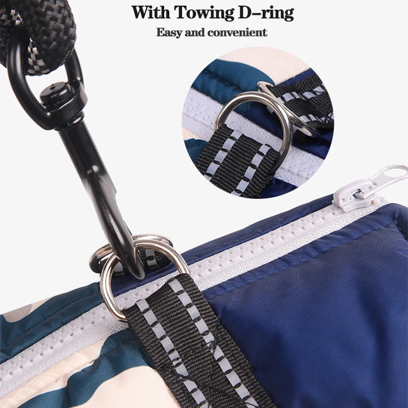 Winter Dog Clothes Super Warm Large Dogs Jacket Thicken Pet Cotton Coat Waterproof Dog Jumpsuits For French-Bulldog Overalls