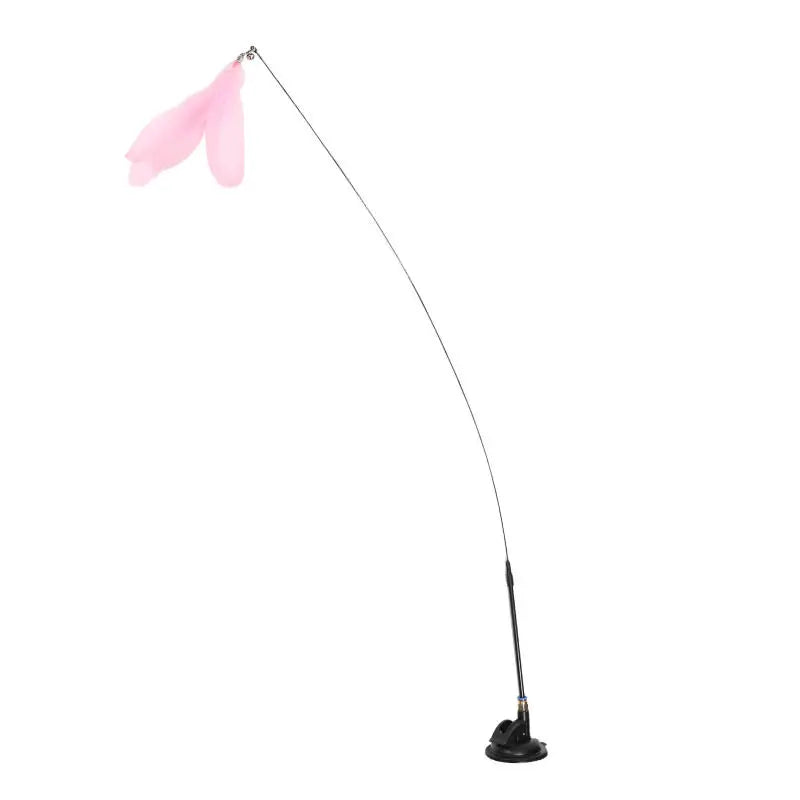 Cats Toys Feathers Wand Interactive Toy Kitten Toys With Suction Cup Detachable Feather Replacements Cat Toys Accessories