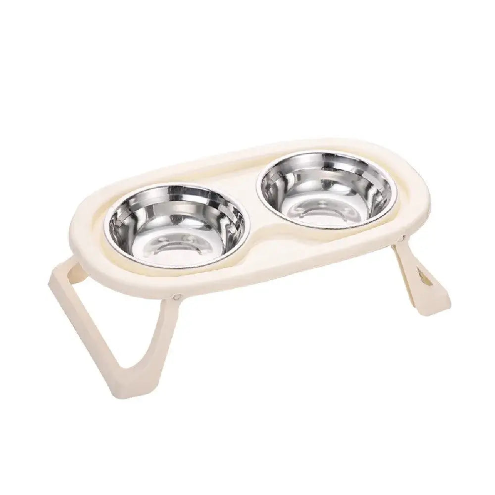 Non-Slip Double Pet Bowls with Foldable Stand designed for stable and hygienic feeding for pets.