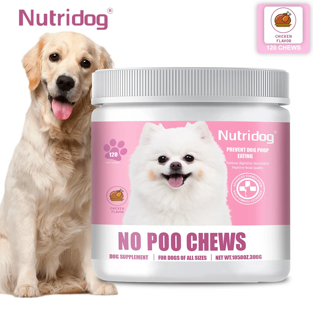 Dog Food No Poop With Probiotics - Reduces stool volume&improves soft stools Supports digestive health for sensitive stomachs