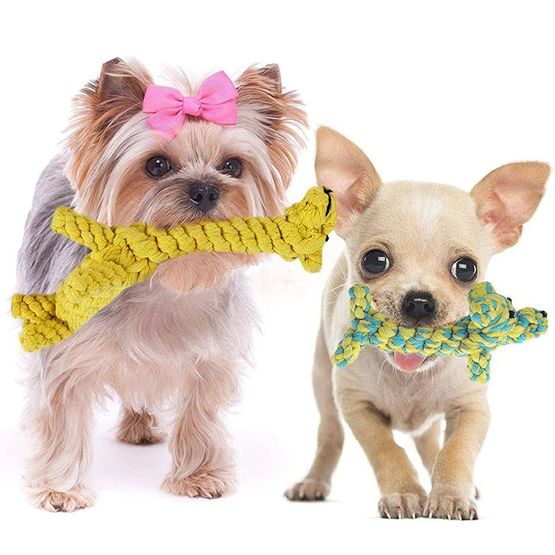 Dog Rope Toy Cartoon Animal Dog Chew Toys for Small Large Dogs Cats Molar Cleaning Teeth Toy Bite Resistance Puppy Pet Supplies