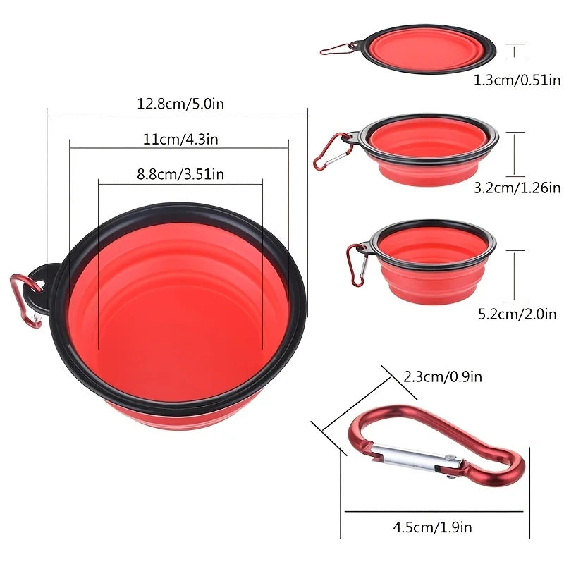 Collapsible Silicone Pet Travel Food & Water Bowl