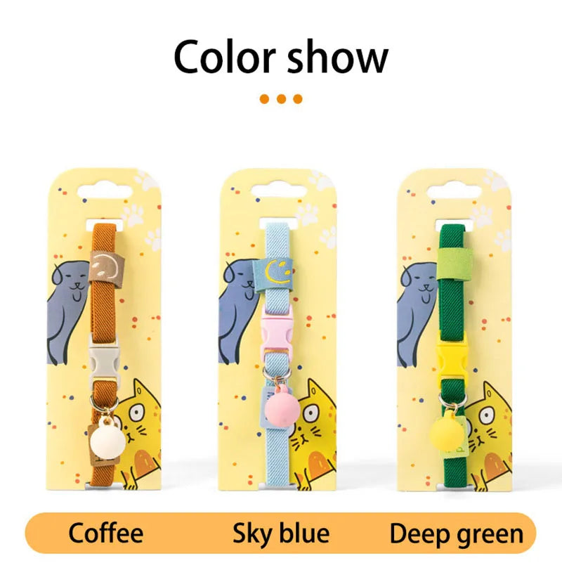 Cat collar with high elasticity, adjustable dog collar, small dog decoration, pet collar