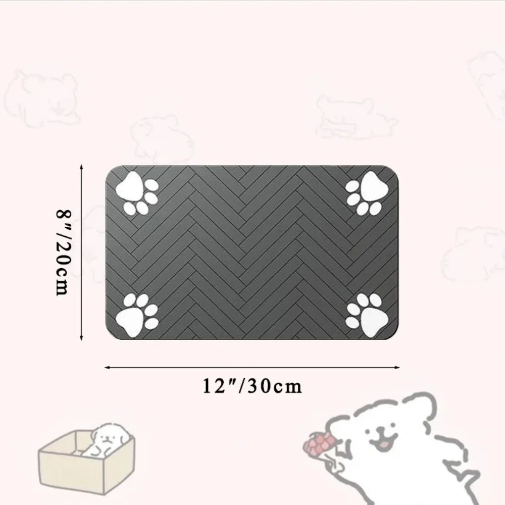 Pet Feeding Mat-Absorbent Pet Placemat for Food and Water Bowl, with Waterproof Rubber Backing, Quick Dry Water Mat for Dog Cat