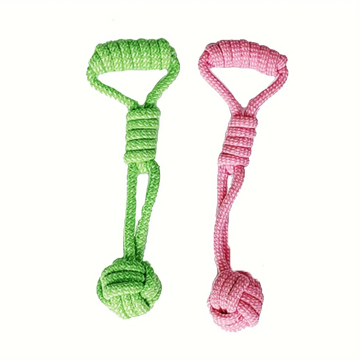 1pc Durable Dog Rope Toy with Ball - All-Breed Chew and Tug Plaything Random Color Selection