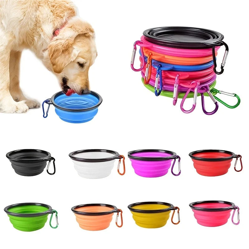 Collapsible Silicone Pet Travel Food & Water Bowl