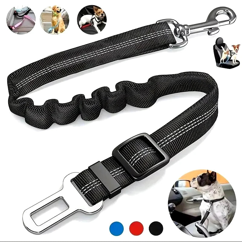Reflective Adjustable Pet Car Safety Belt designed for pet safety and comfort during car journeys.