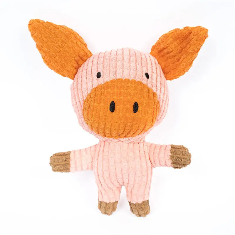 Plush Pet Dog Squeak Toys for Small Dogs Cute Pig Elephant Molar Training Decompress Interactive Dog Sound Toy Bite Resistant