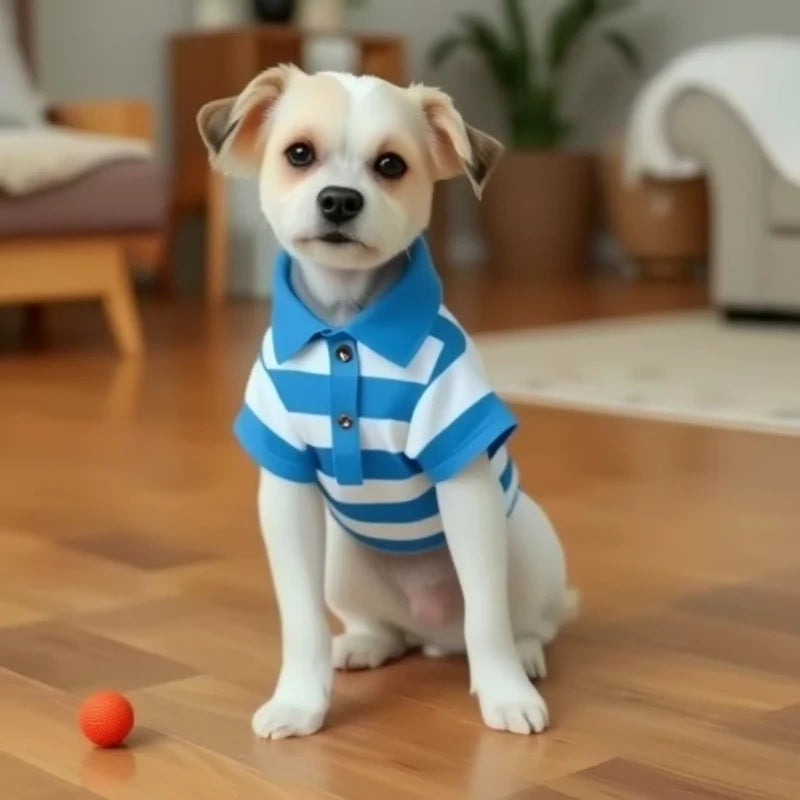 Pet Dog Polo Shirt Dog Clothes Summer Casual Clothing for Small Large Dogs Cats T-Shirt Chihuahua Pug Costumes Yorkshire Shirts