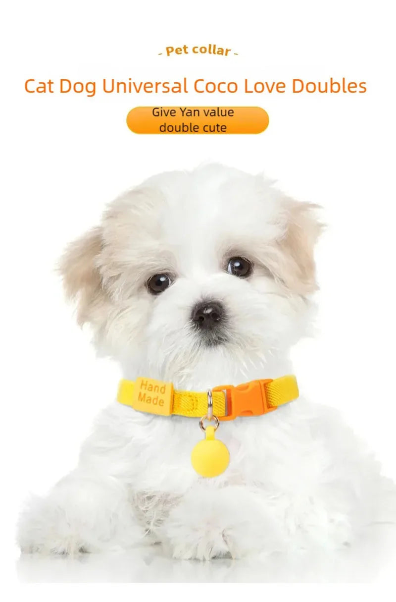 Cat collar with high elasticity, adjustable dog collar, small dog decoration, pet collar