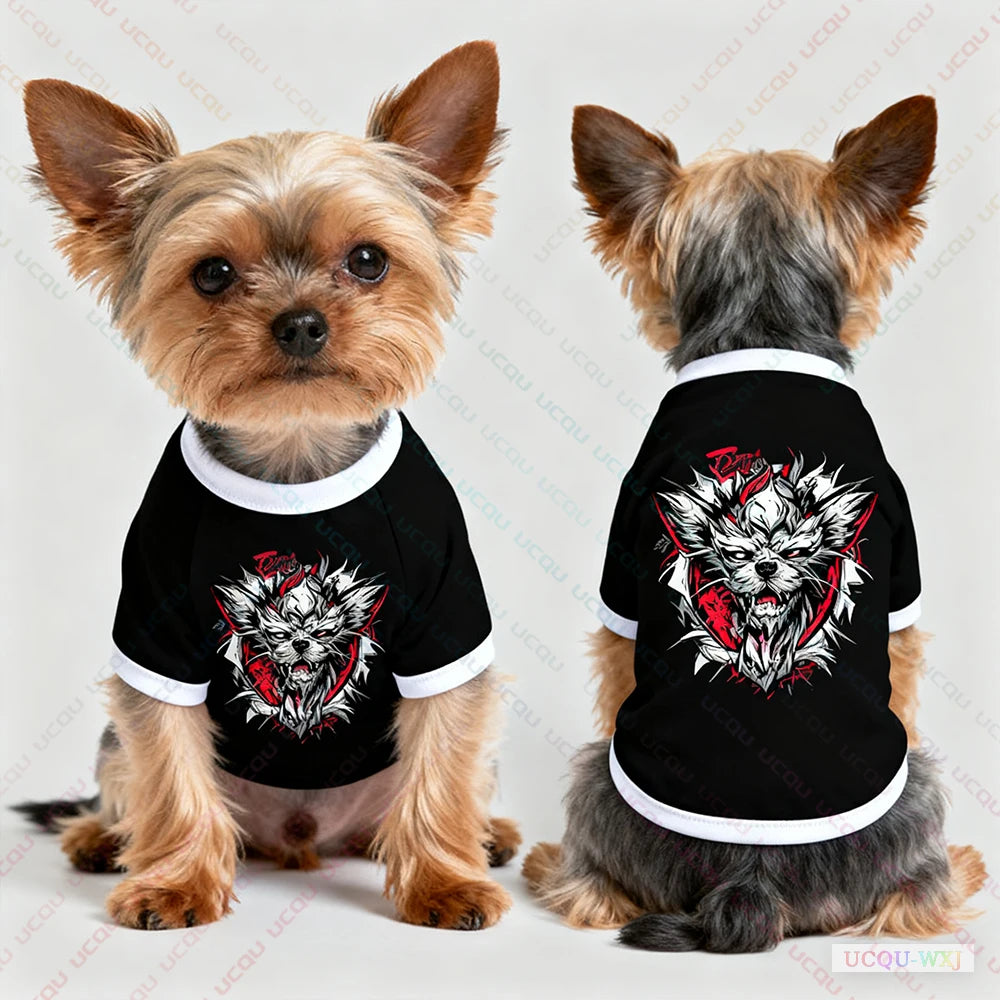 Pet Autumn Clothing Dog T-Shirts Vest Fashion Trend Design Fresh And Cute Exclusive For Cute Pets Quick Drying And Breathable