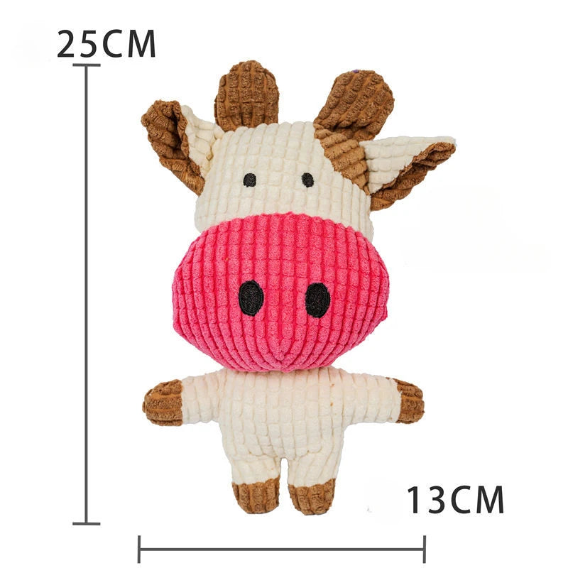 Plush Pet Dog Squeak Toys for Small Dogs Cute Pig Elephant Molar Training Decompress Interactive Dog Sound Toy Bite Resistant