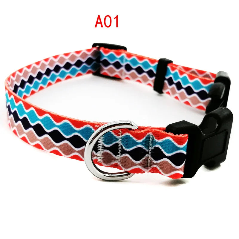 Adjustable Dog Collar Pet Collar for Small Medium Large Dog Walking Collars Flower Style Puppy Cat Collar Pet Supplies Pitbull