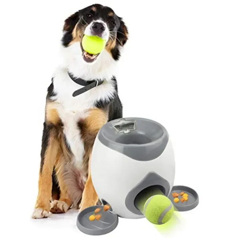 Automatic Ball Launcher for Dog Toy, Interactive Tennis Ball Launcher Machine for Medium Dogs, Interactive Training Smart Feeder