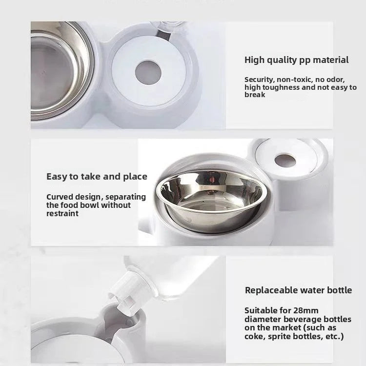 Pet Water Dispenser for Cats and Dogs  Automatic Water Storage Pet Food Bowl Food Container with Waterer Pet Supplies