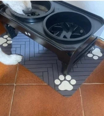 Pet Feeding Mat-Absorbent Pet Placemat for Food and Water Bowl, with Waterproof Rubber Backing, Quick Dry Water Mat for Dog Cat